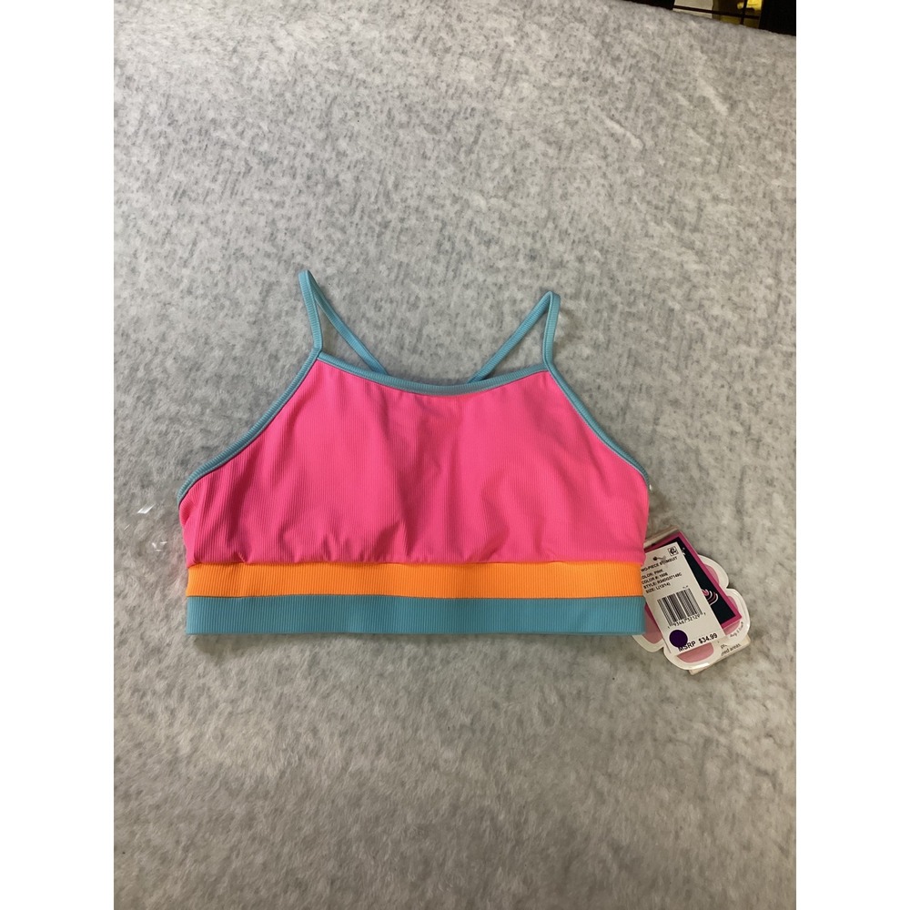 Andy & Evan Girls  Ribbed Bikini Top ONLY UPF 50+ R24DG57149C Size L 12/14‎ NEW